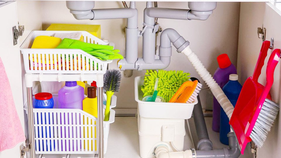 How to Organize Cleaning Supplies Under Kitchen Sink
