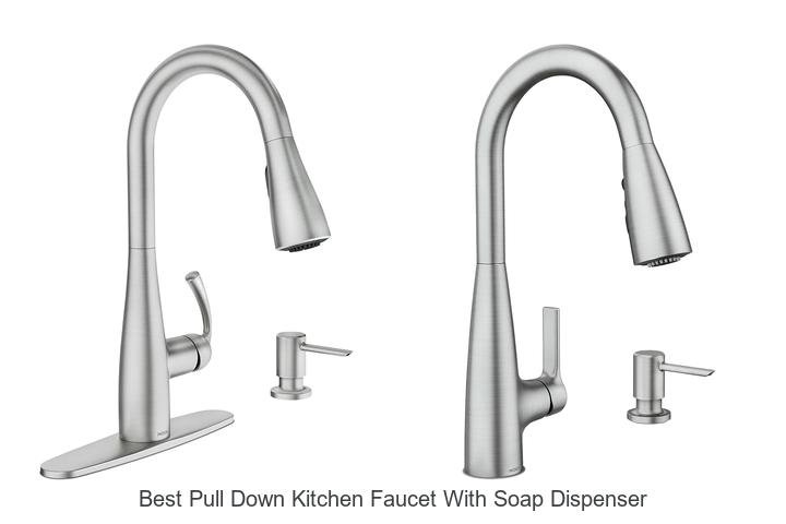 best pull down kitchen faucet with soap dispenser